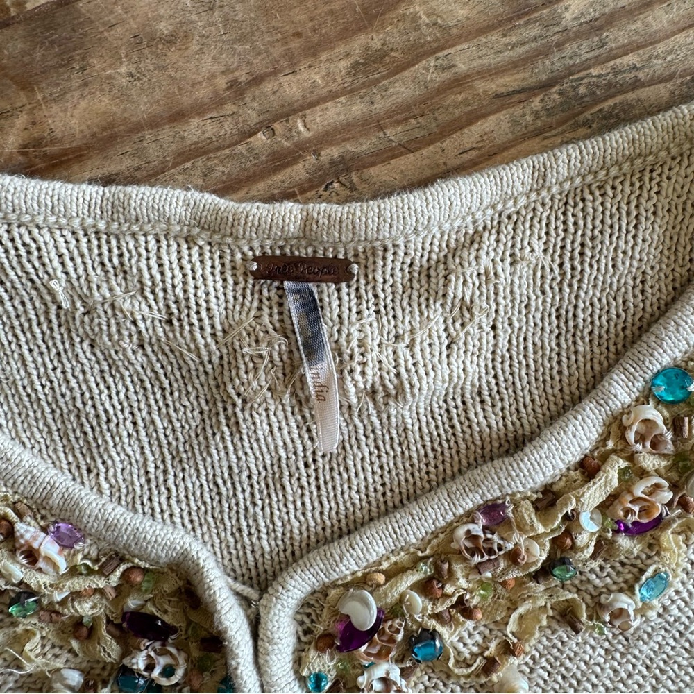 FREE PEOPLE SEASHELL CARDIGAN - Picture 3 of 3